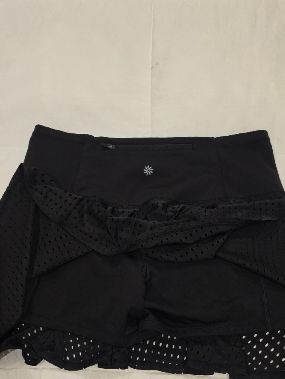 Athleta Black Laser-Cut Circle Skirt with Wide Waistband - Picture 6 of 10